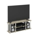 Furinno Turn-N-Tube 3-Tier Tool-Free TV Stand, Oak