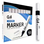G4GADGET Nice Style Pack of 10 Non-Toxic Ink Black Colour Whiteboard Dry Wipe Marker Pens Bullet Tip (£4.99 / £4.74 max S&S)