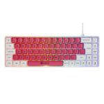 GAMIAC TKL69G SF 65% USB RGB Mechanical Gaming Keyboard Kailh Blue – White/Red (UK)