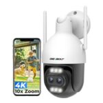 GENBOLT 4K WiFi Security Camera, Outdoor Wired, 8MP Dual Lens