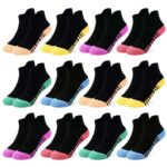 GENTABY Girls Trainer Socks, 12 Pairs Kids Sports Ankle Cotton 1-14 Years