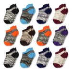 GENTABY Kids Low-Cut Sneaker Socks, Colorful Cotton, 12 Pairs