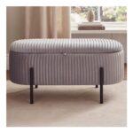 GFW Cairo Grey Small Storage Ottoman