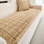 GKXLH New Thick Non-slip Sofa Cover 2 3 4 Seater (Light Coffee, 70x150cm)
