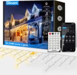 GLOAM Smart Icicle Outdoor Christmas Lights, 10M 300LED Fairy Light Plug in