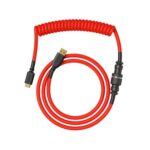 GLORIOUS Gaming Coiled Keyboard Cable USB-a to USB-C Crimson Red