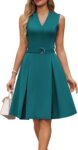 GRACE KARIN Women Work Dresses Elegant V Neck Sleeveless A Line Dress Formal Cocktail Wedding Guest Dresses