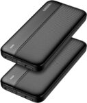 GREPRO Power Bank 10000mAh – 2 Pack, 2 USB A USB-C Output Ports