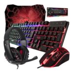 Gaming Keyboard and Mouse and Mouse Pad and Gaming Headset