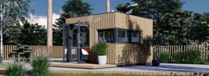 Garden Office Pod PREMIUM L (34 mm Cladding), 3×3 m (10 x 10), 9 m²