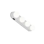 Garden Sanctuary 4-Bulb LED Vanity Light – Metallic Silver