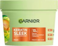 Garnier Keratin Sleek Hair Mask, For Frizzy Prone Dry Hair, 370ml