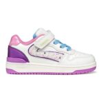 Geox Washiba Girl Trainers White/DK Purple 35 EU