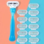 Gillette Venus Deluxe Smooth Sensitive Replacement Razor Blades Head – 1 Handle 6 Blades – Sold by LIfe Care Instruments LTD