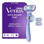 Gillette Venus Extra Smooth Swirl Womens Razor with 3 Cartridges