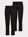 Girls Black / Grey / Navy Slim Leg Woven OR Plus Fit School Trousers 2 Pack 3-6y / 6-10y £6/ 10-14y £7 Free C&C (10% off with rewards)