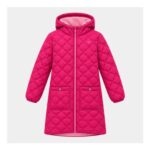Girls Lightweight Crew Puffa Coat – Magenta Various Sizes.