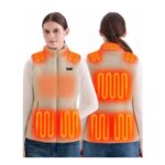 Glaais Fuzzy Heated Gilet for Women with 16000mAh Power Bank
