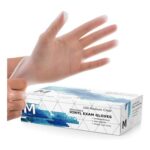 Gloveman Clear Vinyl Gloves Powder-Free, Latex-Free Food Prep (Box 100)