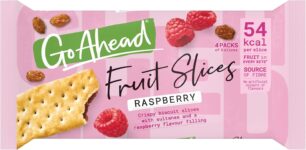 Go Ahead Fruit Slices Snack Bars, Raspberry, 174.4 g (1 Pack of 4 Bars)