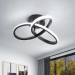 Goeco LED Ceiling Light, 22W 2500LM 6500K 25CM, Black