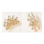 Gold Tone Metal Sun Claw Clip