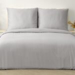 Good Nite Microfibre Bed Linen 200 x 200 cm and 2 Pillowcases 80 x 80 cm with Zip Closure (Grey, 200 x 200 cm 80 x 80 cm x 2)