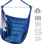 Goutime Hammock Chair Swing with 2 Seat Cushions Pillows,Maximum 330 Lbs