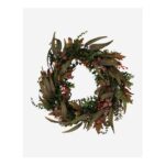 Green Artificial Eucalyptus & Berry Wreath – 60 X 60cm
