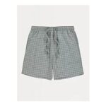 Green Checked Jersey Lounge Shorts