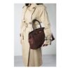 Grelle Belt Lock Detail Tote Bag – Dark Brown