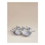 Grey Soft Grip 7 Piece Pan Set