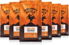 Grumpy Mule Kick-Ass House Blend Whole Coffee Beans with notes of Caramel and Milk Chocolate 200g (Pack of 6 – Total 1.2kg)