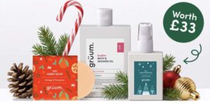 Grüum Free Festive Soap, Soak & Scent Set – Just pay postage