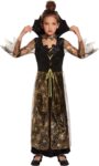 HENBRANDT Childrens Spiderella Fancy Dress Costume Scary Gothic Vampire Lady Spider Queen Cobweb Dress Sizes Halloween Fancy Dress for Girls