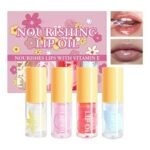 HERBINSOLS 4 Pack Hydrating Plumping Fruit-Flavored Lip Oils