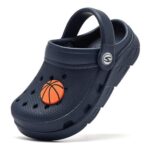 HOBIBEAR Unisex Garden Clogs Slip-on Sandals Navy Blue UK 11