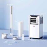 HOMCOM 10000 BTU Mobile Portable Air Conditioner Room Ac Unit w/ RC White