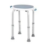 HOMCOM 360 Swivel Bath Stool W/ Aluminium Frame