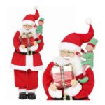 HOMCOM 4ft Life-Size Singing Dancing Musical Santa with Elf