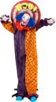 HOMCOM 66/167cm Life Size Scary Clown Halloween Animated Decoration