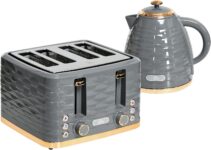 HOMCOM Kettle and Toaster Sets 3000W 1.7L Kettle & 4 Slice Toaster Grey