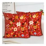 HZYKDWD Floral Pillow Covers 65 X 65cm – Set of 2 – Red