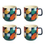 Habitat Geo Cube Set of 4 Mugs – Blue – Free C&C