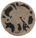 Habitat Kids Animal Round Natural Jute Rug – 100cm, Free C&C
