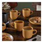 Habitat Matte Glaze Set of 4 Stoneware Mugs – Mustard
