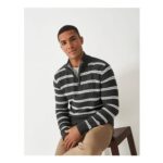 Half Zip Sweatshirt in Dark Green Size S