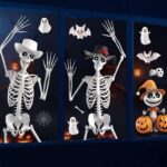 Halloween Decorations Window Stickers,4 Sheets 30 100cm Exlarge Scary Skeletons – Sold by Mira6 / FBA