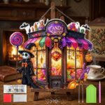 Halloween Diamond Art Hanging Ornament Kit 3D Acrylic Suncatcher with Chain