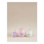 Halloween Pink Sequin Indoor Pumpkin – Set of 3